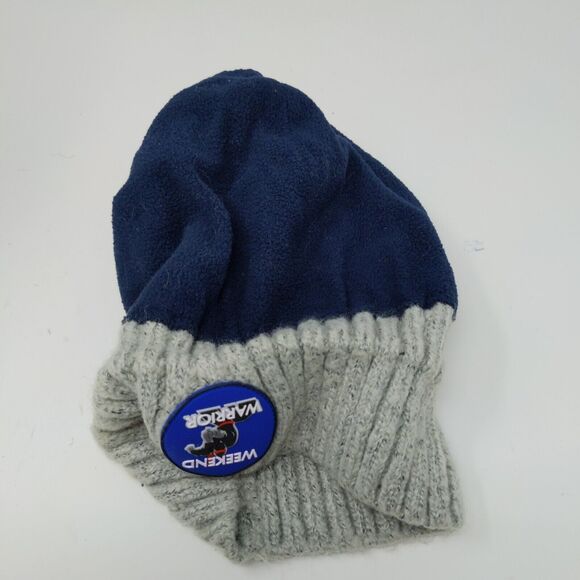Place Weekend Warrior Beanie Hat Size L/XL 8+ Youth Boys Knit Cap Blue Gray - Picture 11 of 12